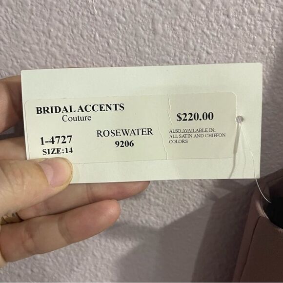 Sorella Vita Rosewater Blush Pink Style 9206 Maxi Dress Sz 14 - Picture 7 of 11